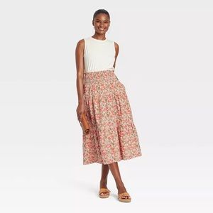 Universal Thread Tiered Floral Skirt